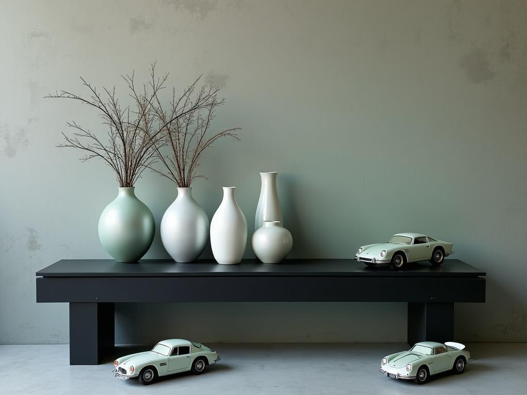 Interference vase with two plants